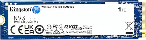 Kingston NV3 1TB M.2 NVMe PCIe 4.0 Internal SSD – SNV3S/1000G Kingston NV3 1TB M.2 NVMe PCIe 4.0 Internal SSD – SNV3S/1000G